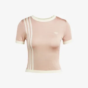 Remera ADIDAS KNITTED (Tejida de hilo Blanca y Rosa)
