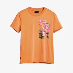 Camiseta Estamapda DESIGUAL naranja