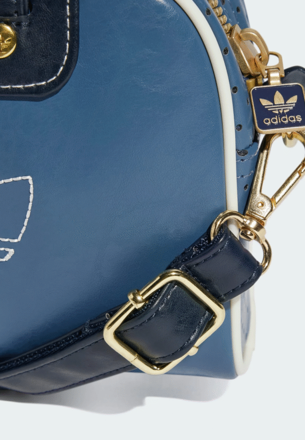 Bolso de mano azul vintage mini bowling adidas original - Imagen 2
