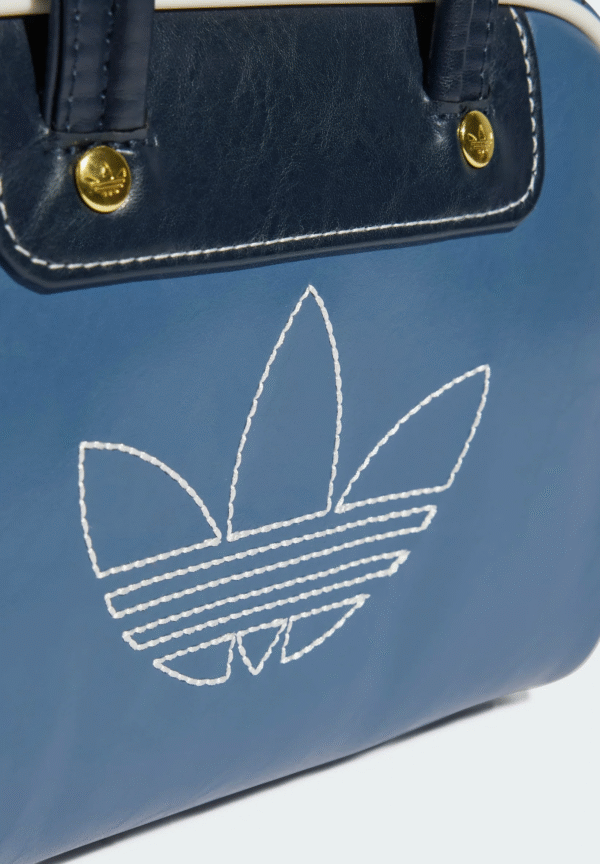 Bolso de mano azul vintage mini bowling adidas original - Imagen 3