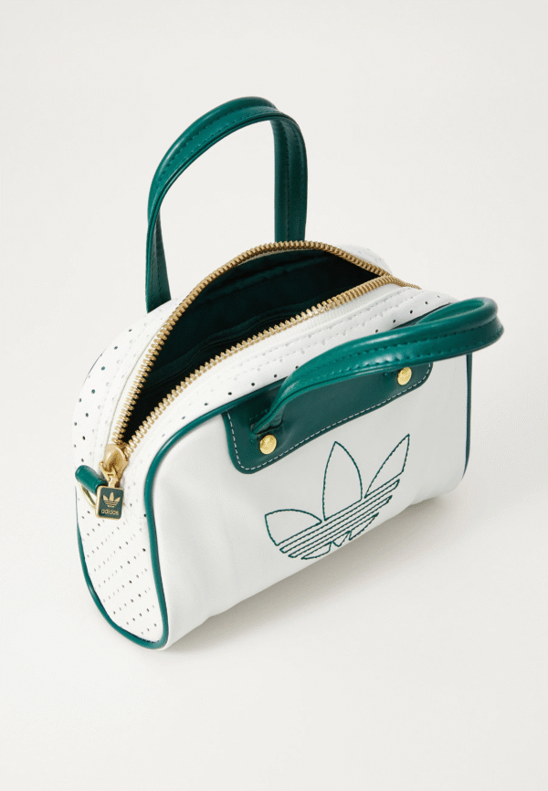 Bolso de mano blanco con verde mini bowling adidas original - Imagen 3