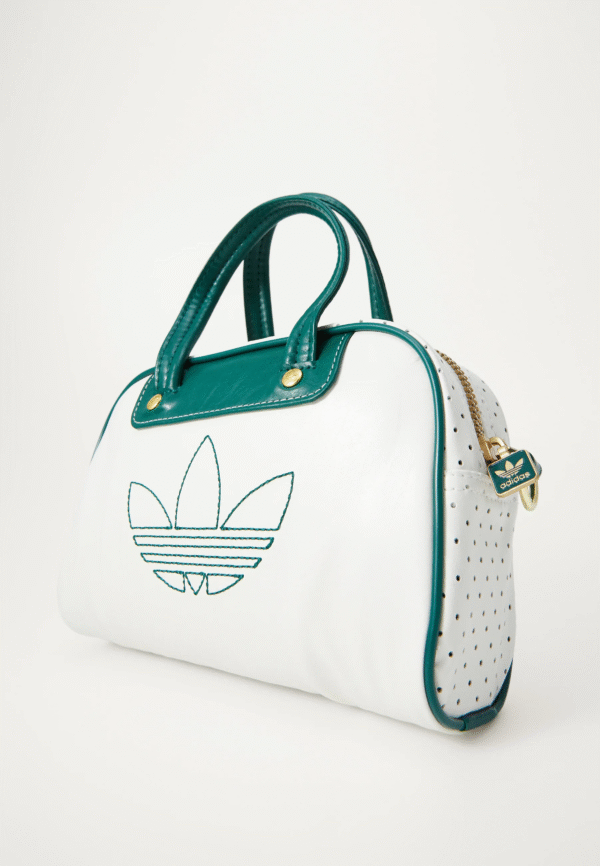 Bolso de mano blanco con verde mini bowling adidas original - Imagen 4