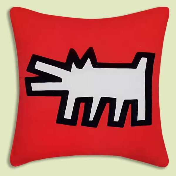 Simpáticas fundas para cojines medidas 45x 45 cm con dibujos del artista Keith Haring - Imagen 10