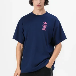Camiseta Adidas estampada  JAPAN FLORALS UNISEX Azul (Talle M, L)